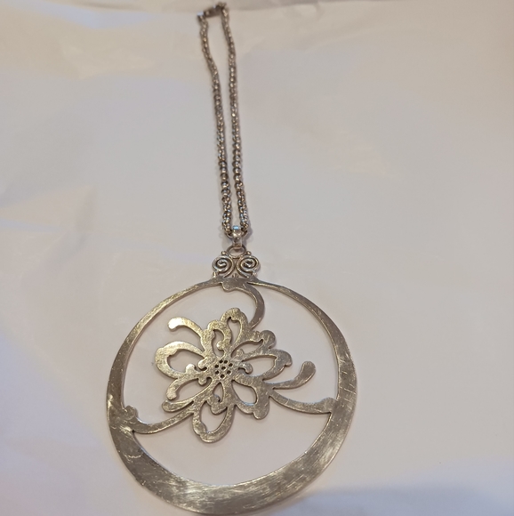 925 oversized pendant with chain (this is a choker necklace) - Picture 2 of 11